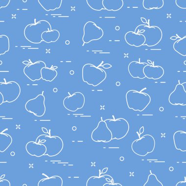 Sulu meyve elma ve armut. Seamless modeli.