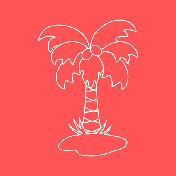 Schattig vector icoon van de palmboom. — Stockvector