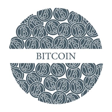 Bitcoins. Dijital para. Blockchain teknoloji.