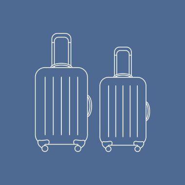 Bavul seyahat için vektör Illustration. Yaz saati, tatil