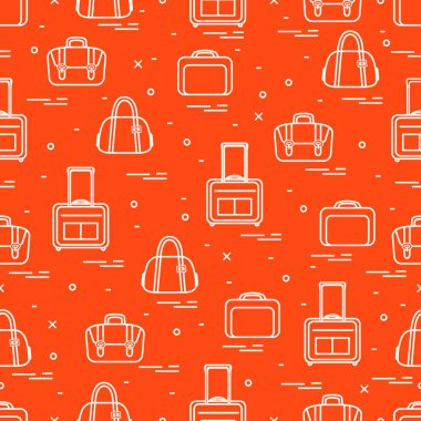 Şirin seamless modeli ile farklı çanta ve bavul için trave
