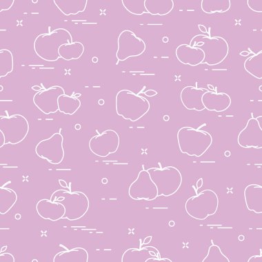 Sulu meyve elma ve armut. Seamless modeli.