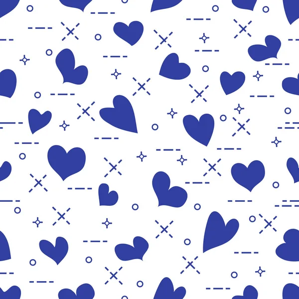 Cute seamless pattern with hearts. Valentine's — Stock Vector