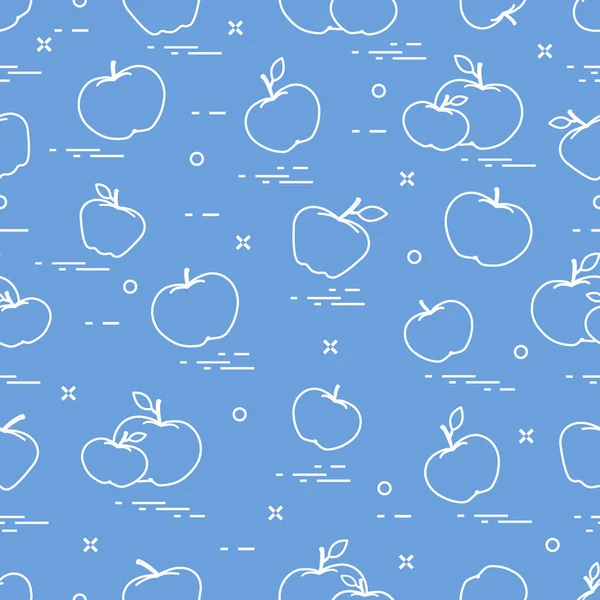 Pommes fruits juteux. Modèle sans couture . — Image vectorielle