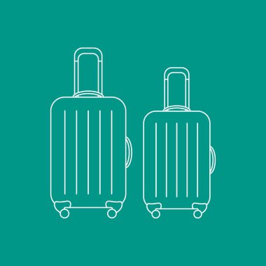 Bavul seyahat için vektör Illustration. Yaz saati, tatil