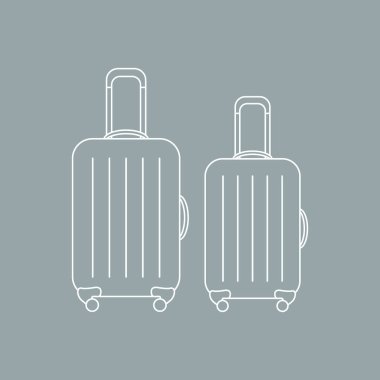 Bavul seyahat için vektör Illustration. Yaz saati, tatil