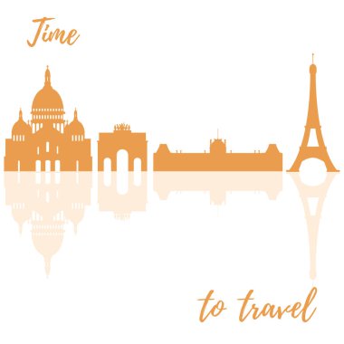 Paris'in ünlü binalar. Simgeler ve simge.