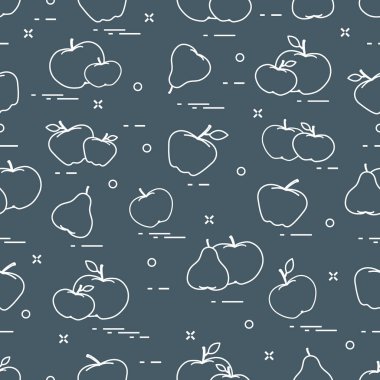 Sulu meyve elma ve armut. Seamless modeli.