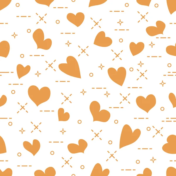 Mignon motif sans couture avec des cœurs. Valentine's — Image vectorielle