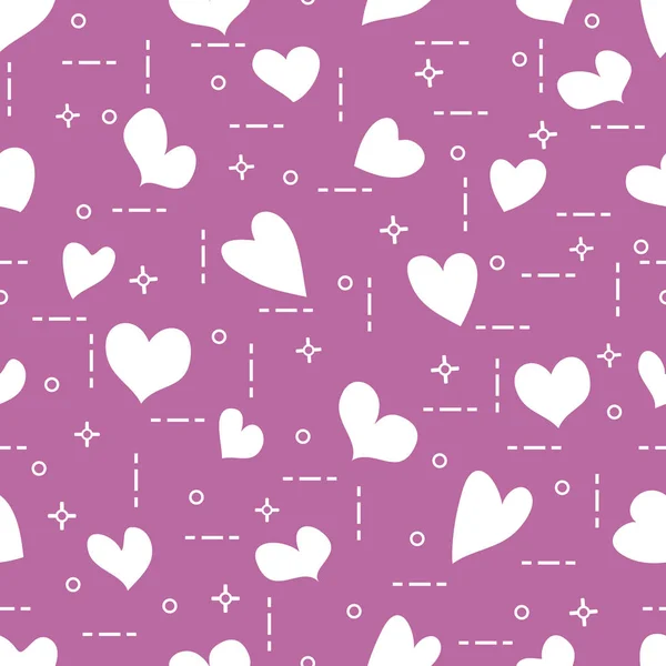 Mignon motif sans couture avec des cœurs. Valentine's — Image vectorielle