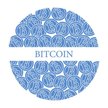 Bitcoins. Dijital para. Blockchain teknoloji.