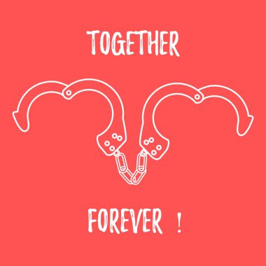 Kelepçe kalp şeklinde. Sevgililer günü.