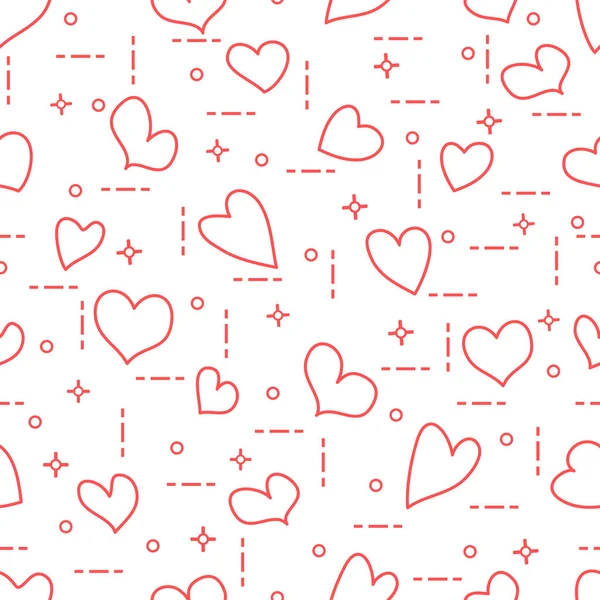 Mignon motif sans couture avec des cœurs. Valentine's — Image vectorielle