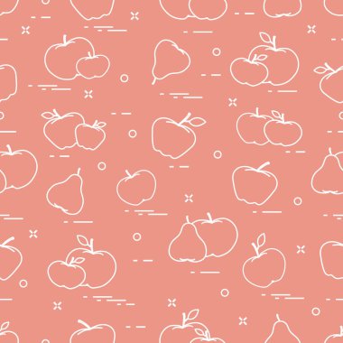 Sulu meyve elma ve armut. Seamless modeli.