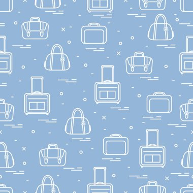 Şirin seamless modeli ile farklı çanta ve bavul için trave