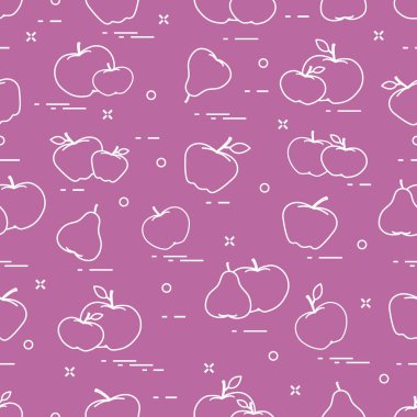 Sulu meyve elma ve armut. Seamless modeli.