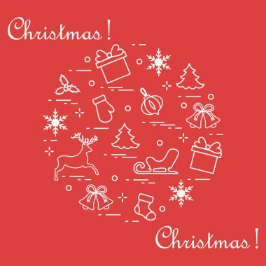 Yeni yıl ile Noel simgeleri Herkesdaire oluşturacak şekilde düzenlenmiştir. Kış elem