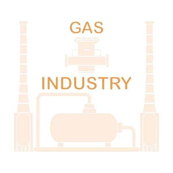 Impianto di trattamento gas. Filtro del gas . — Vettoriale Stock