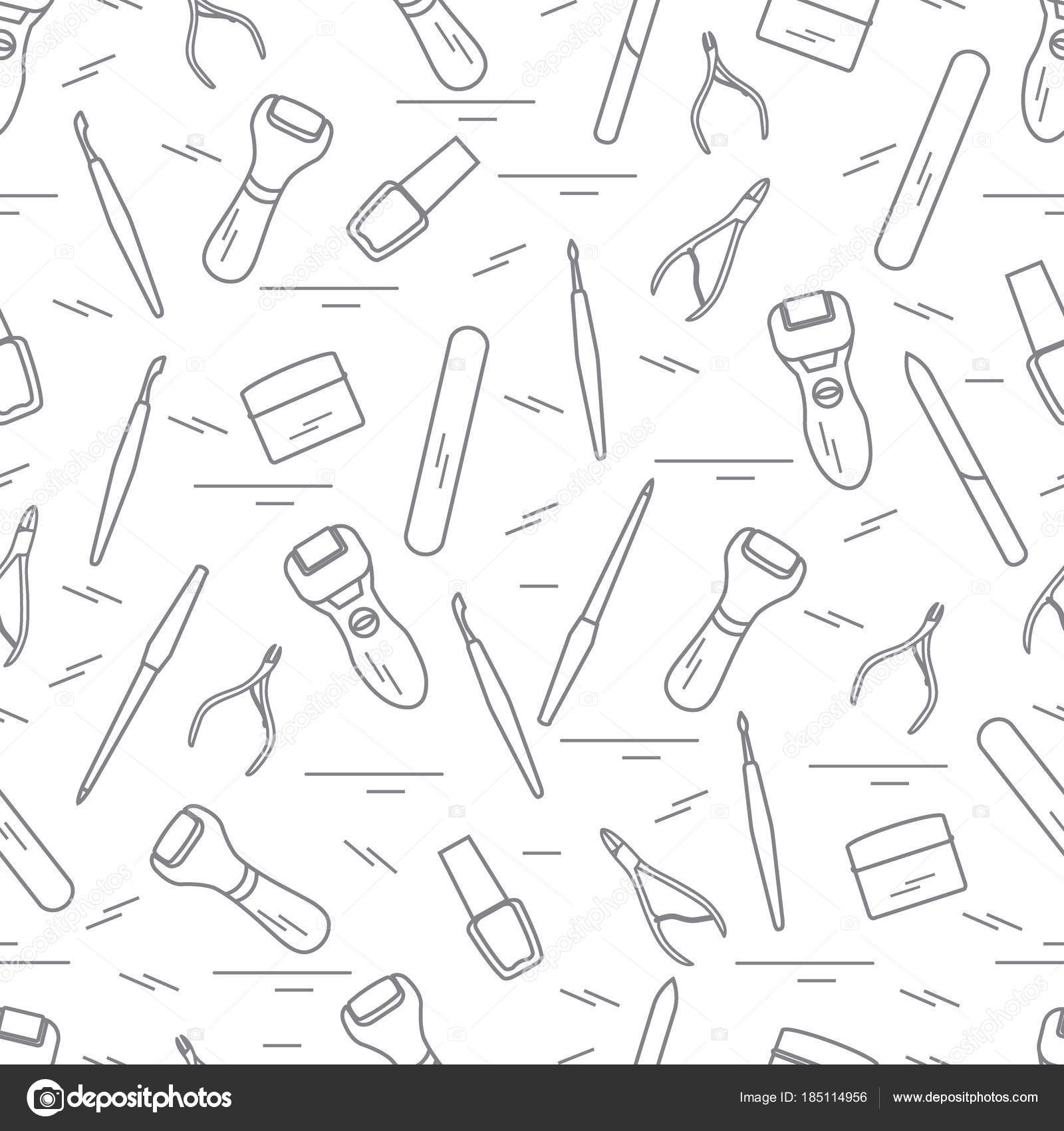 pic Papel De Parede De Manicure E Pedicure https depositphotos com 185114956 stock illustration seamless pattern with variety tools html