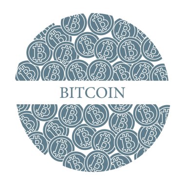 Bitcoins. Dijital para. Blockchain teknoloji.