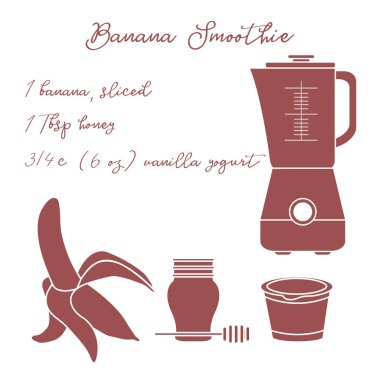 Muz smoothie. Sağlıklı beslenme alışkanlıkları.