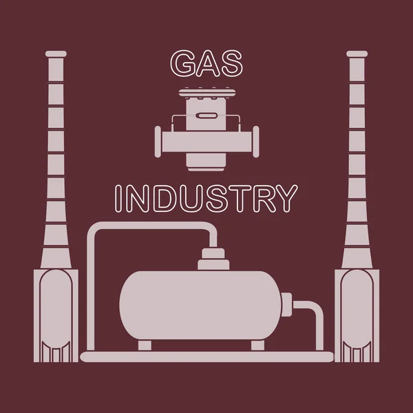 Planta de procesamiento de gas. Filtro de gas . — Vector de stock