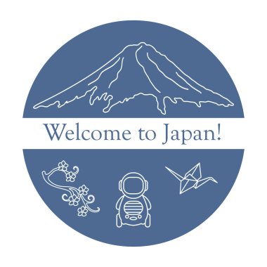 Japonya geleneksel tasarım öğeleri kümesi.