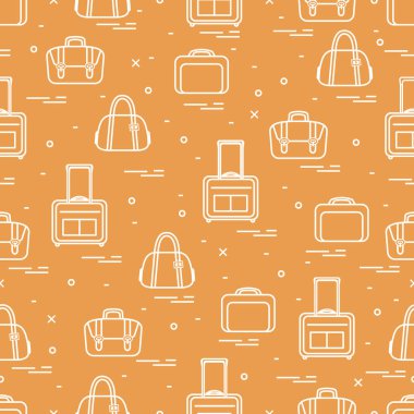 Şirin seamless modeli ile farklı çanta ve bavul için trave