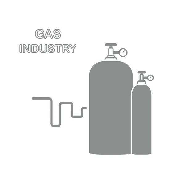 Cilindros. Industria del gas . — Vector de stock