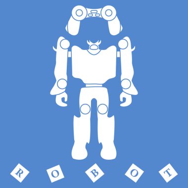 Çocuklar için oyuncaklar: robot, uzaktan kumanda, küpleri.