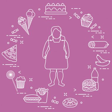 Yeme alışkanlıkları ve şişman kız sağlığa zararlıdır.