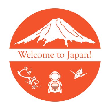 Japonya geleneksel tasarım öğeleri kümesi.