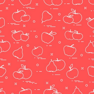 Sulu meyve elma ve armut. Seamless modeli.