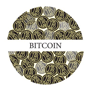 Bitcoins. Dijital para. Blockchain teknoloji.
