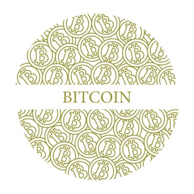 Bitcoins. Dijital para. Blockchain teknoloji.