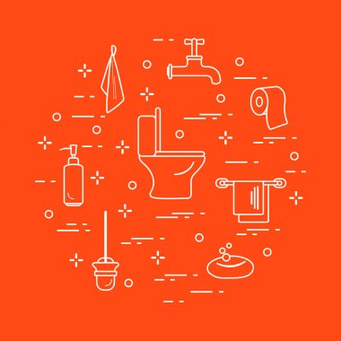 Tuvalet oda ve banyo aksesuarları.