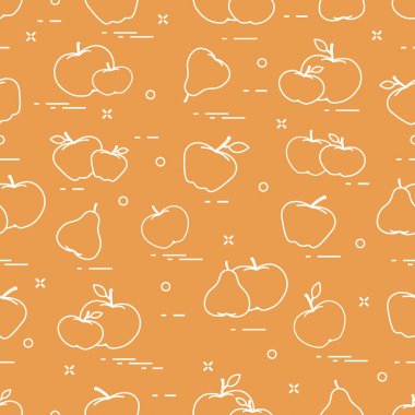 Sulu meyve elma ve armut. Seamless modeli.