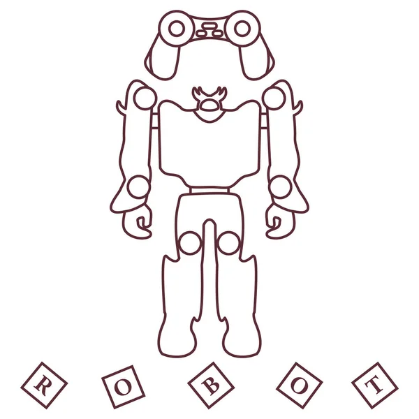 儿童玩具: 机器人, 遥控, 立方体. — 图库矢量图片