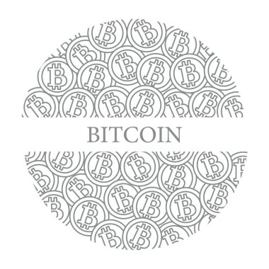 Bitcoins. Dijital para. Blockchain teknoloji.