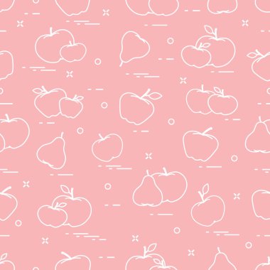 Sulu meyve elma ve armut. Seamless modeli.