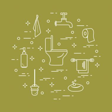 Tuvalet oda ve banyo aksesuarları.