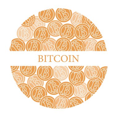 Bitcoins. Dijital para. Blockchain teknoloji.