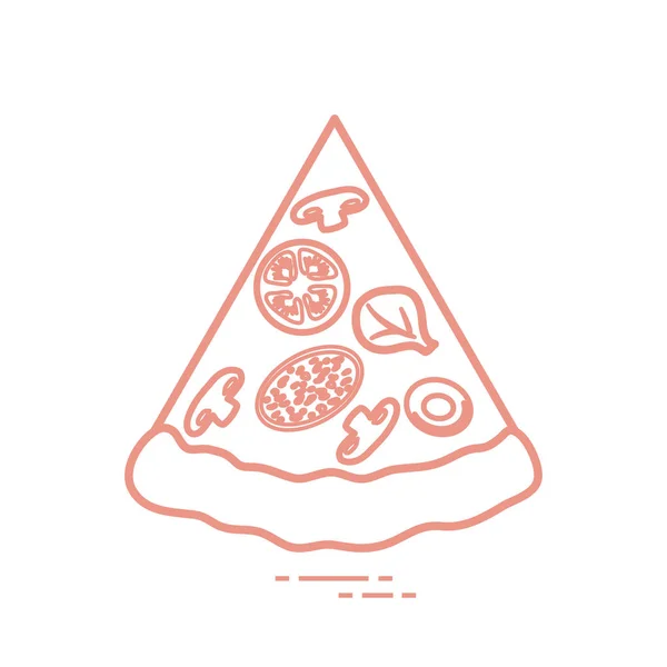Délicieuse tranche de pizza . — Image vectorielle