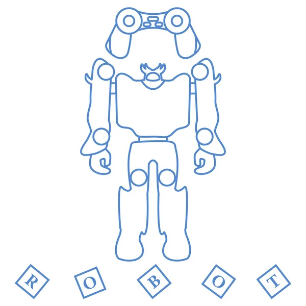 儿童玩具: 机器人, 遥控, 立方体. — 图库矢量图片
