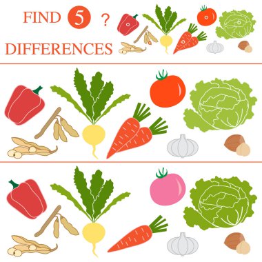 5 fark bul. Çocuklar için oyunlar eğitim.