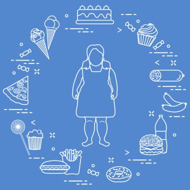 Yeme alışkanlıkları ve şişman kız sağlığa zararlıdır.