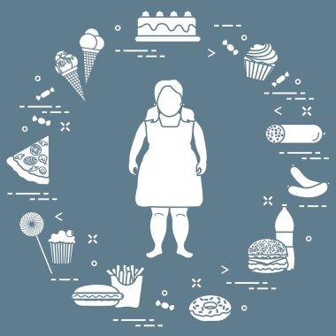 Yeme alışkanlıkları ve şişman kız sağlığa zararlıdır.