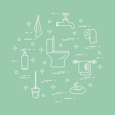 Tuvalet oda ve banyo aksesuarları.