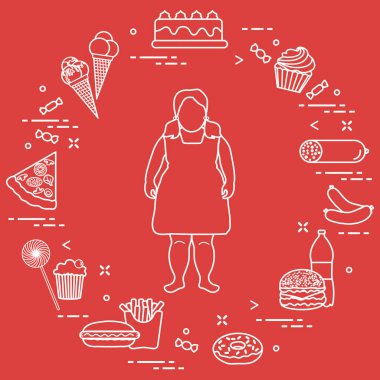 Yeme alışkanlıkları ve şişman kız sağlığa zararlıdır.