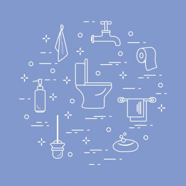 Tuvalet oda ve banyo aksesuarları.